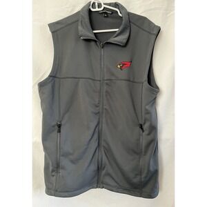 Port Authority NFL Arizona Cardinal Vest Mens Large Gray Soft Shell Fleece Lined